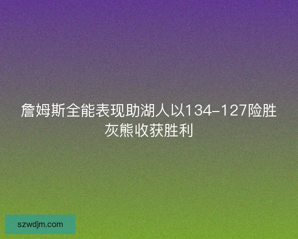 詹姆斯全能表现助湖人以134-127险胜灰熊收获胜利